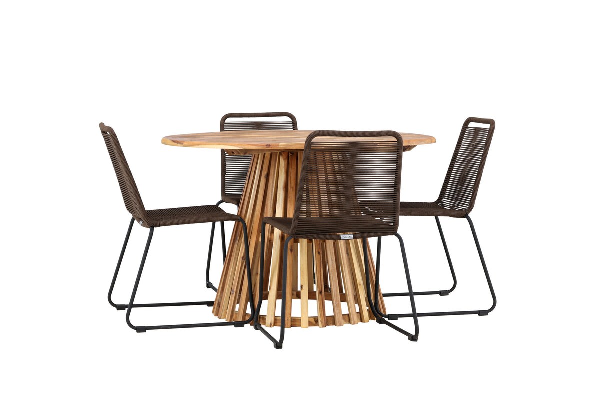 Lumpur Matbord med Lindos Stolarna – Akacia