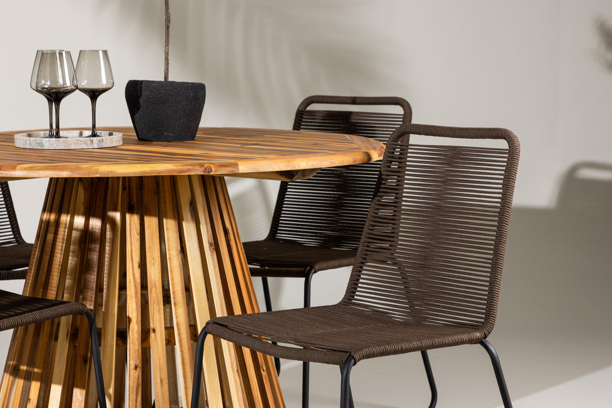 Lumpur Matbord med Lindos Stolarna – Akacia