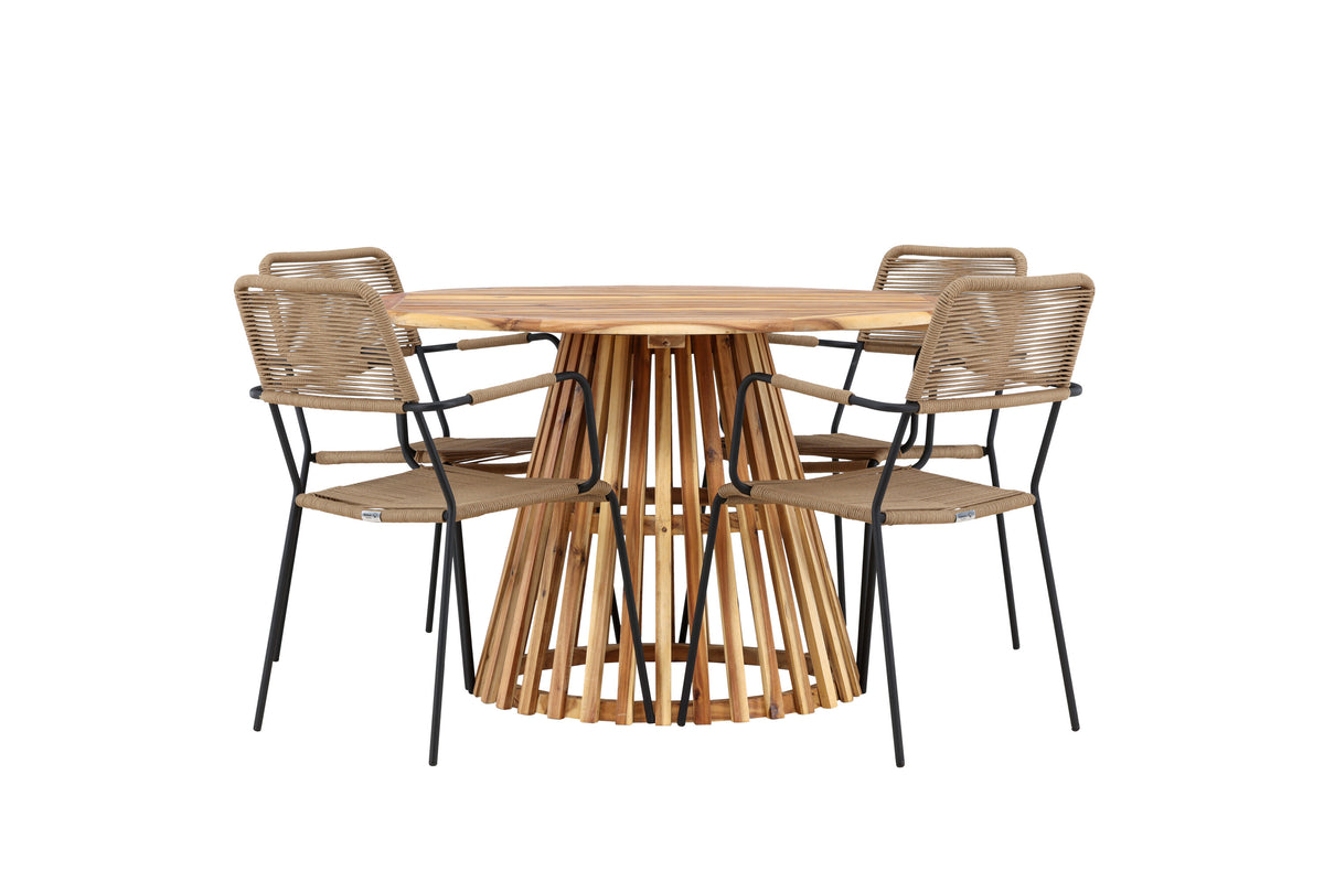 Lumpur Matbord med Lindos Stolarna – Akacia