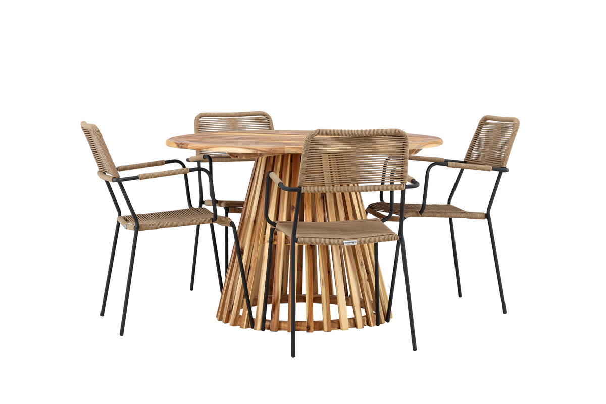 Lumpur Matbord med Lindos Stolarna – Akacia