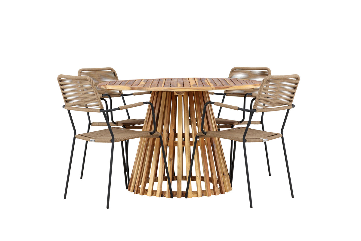 Lumpur Matbord med Lindos Stolarna – Akacia