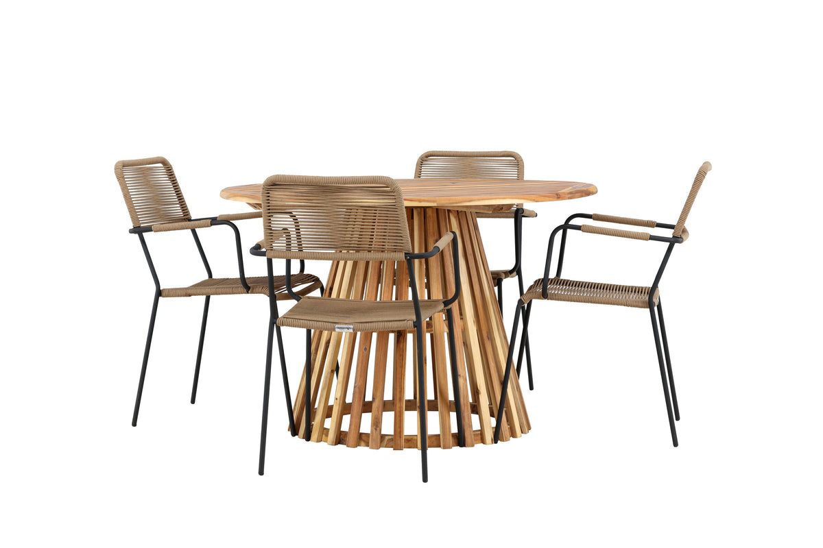 Lumpur Matbord med Lindos Stolarna – Akacia