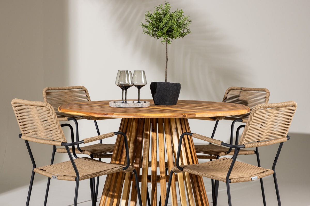 Lumpur Matbord med Lindos Stolarna – Akacia