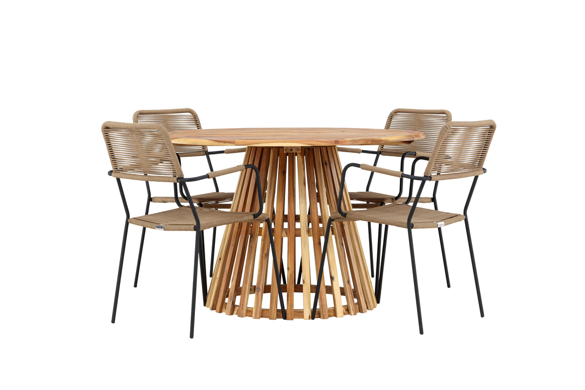 Lumpur Matbord med Lindos Stolarna – Akacia