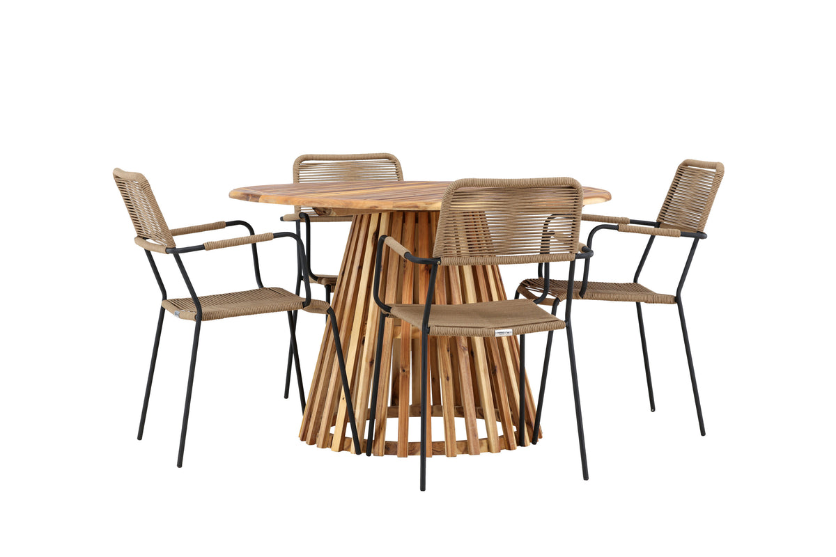 Lumpur Matbord med Lindos Stolarna – Akacia