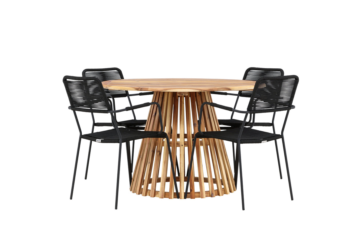 Lumpur Matbord med Lindos Stolarna – Akacia