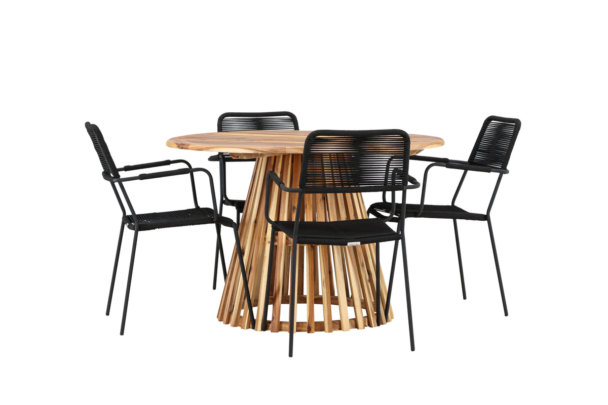 Lumpur Matbord med Lindos Stolarna – Akacia