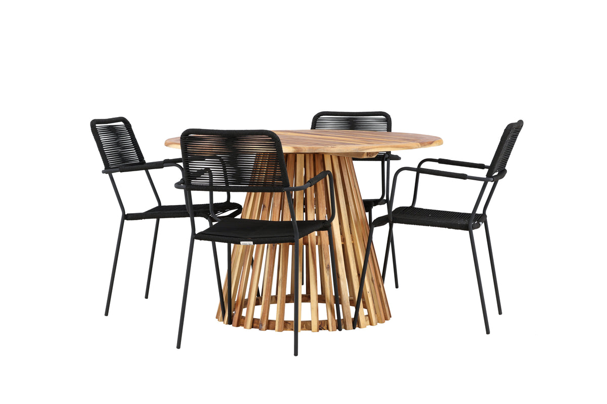 Lumpur Matbord med Lindos Stolarna – Akacia