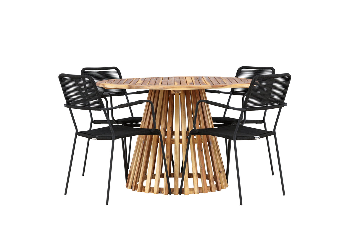 Lumpur Matbord med Lindos Stolarna – Akacia