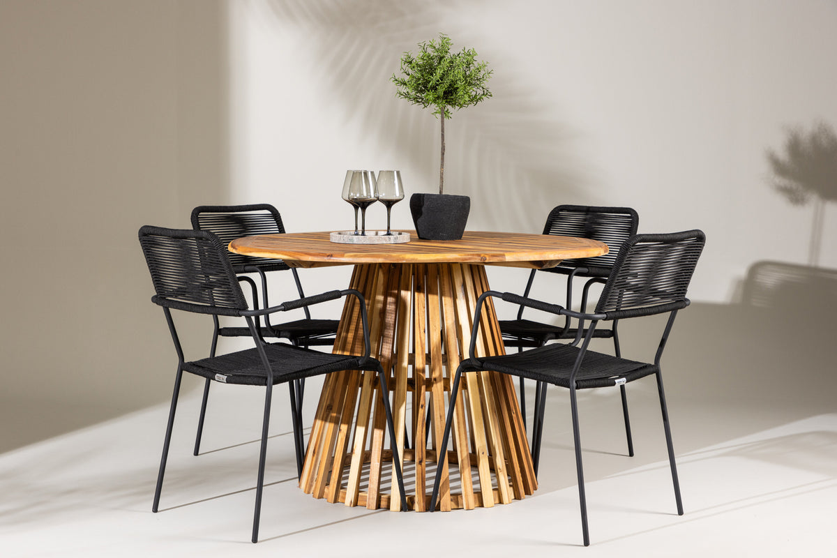 Lumpur Matbord med Lindos Stolarna – Akacia