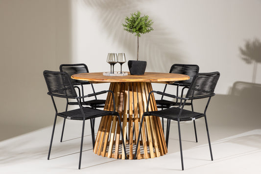 Lumpur Matbord med Lindos Stolarna – Akacia