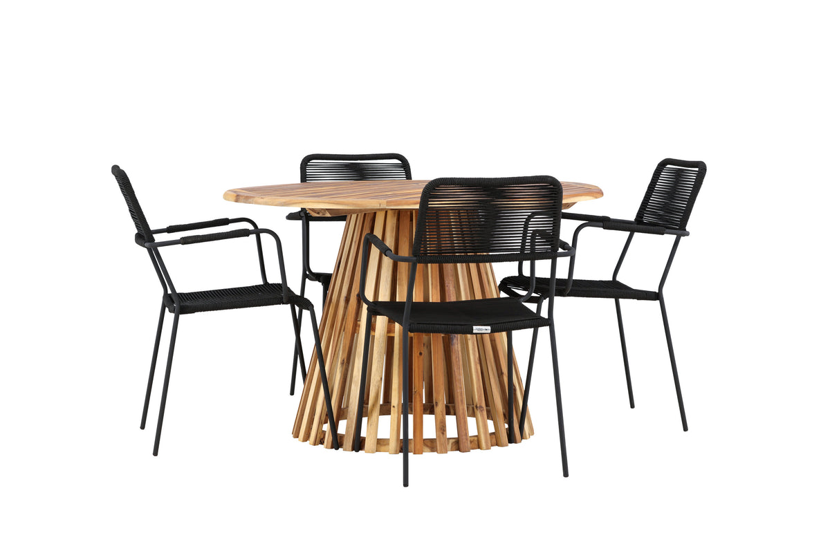 Lumpur Matbord med Lindos Stolarna – Akacia