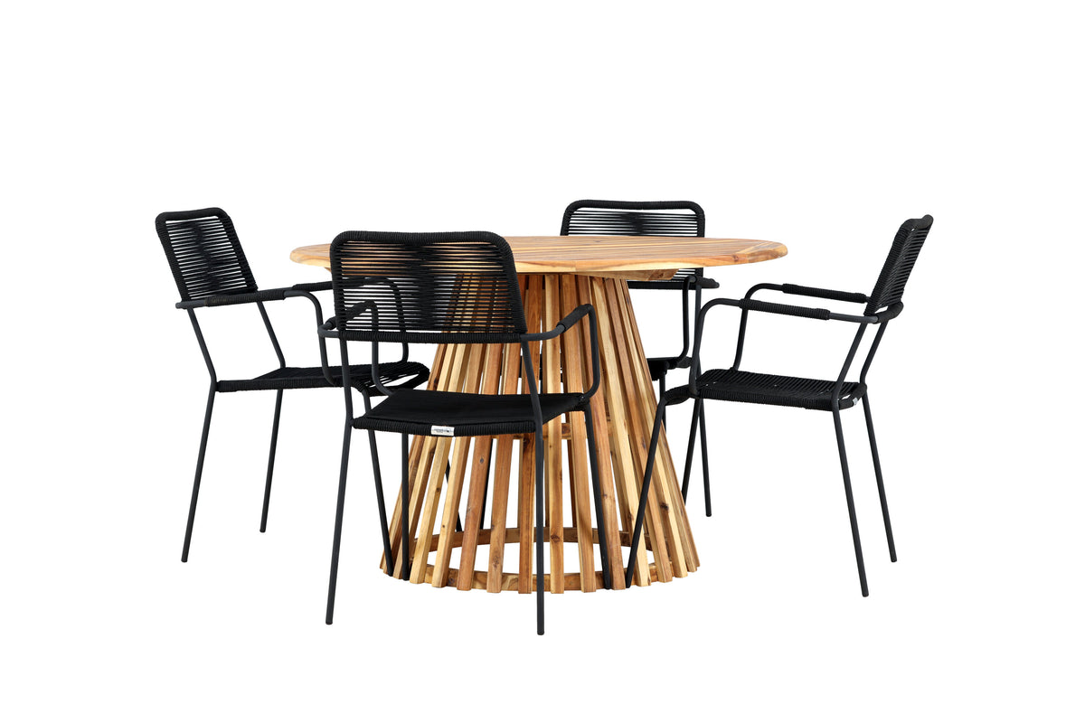 Lumpur Matbord med Lindos Stolarna – Akacia