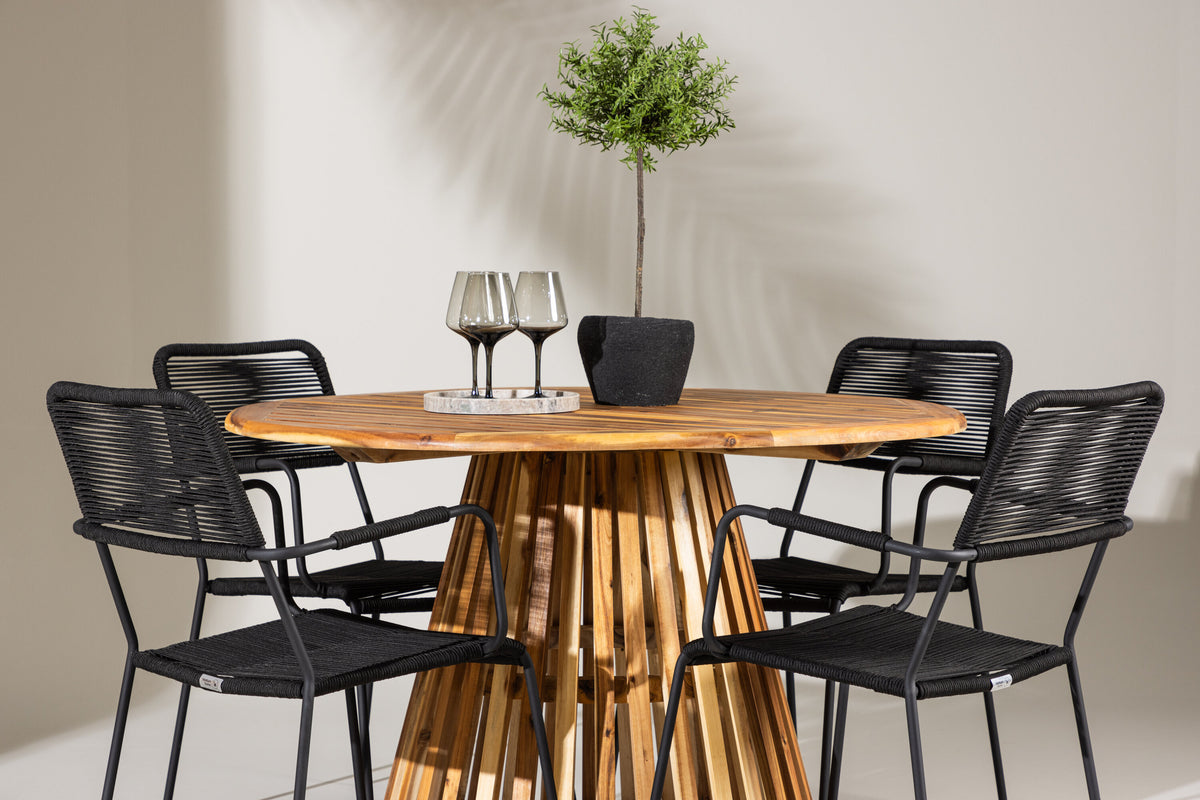 Lumpur Matbord med Lindos Stolarna – Akacia