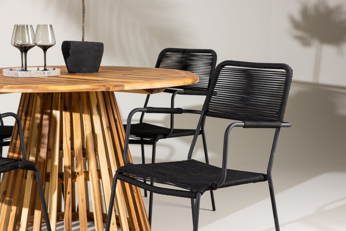 Lumpur Matbord med Lindos Stolarna – Akacia