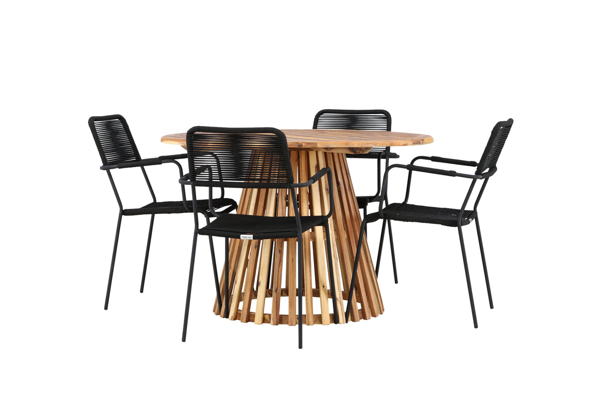 Lumpur Matbord med Lindos Stolarna – Akacia