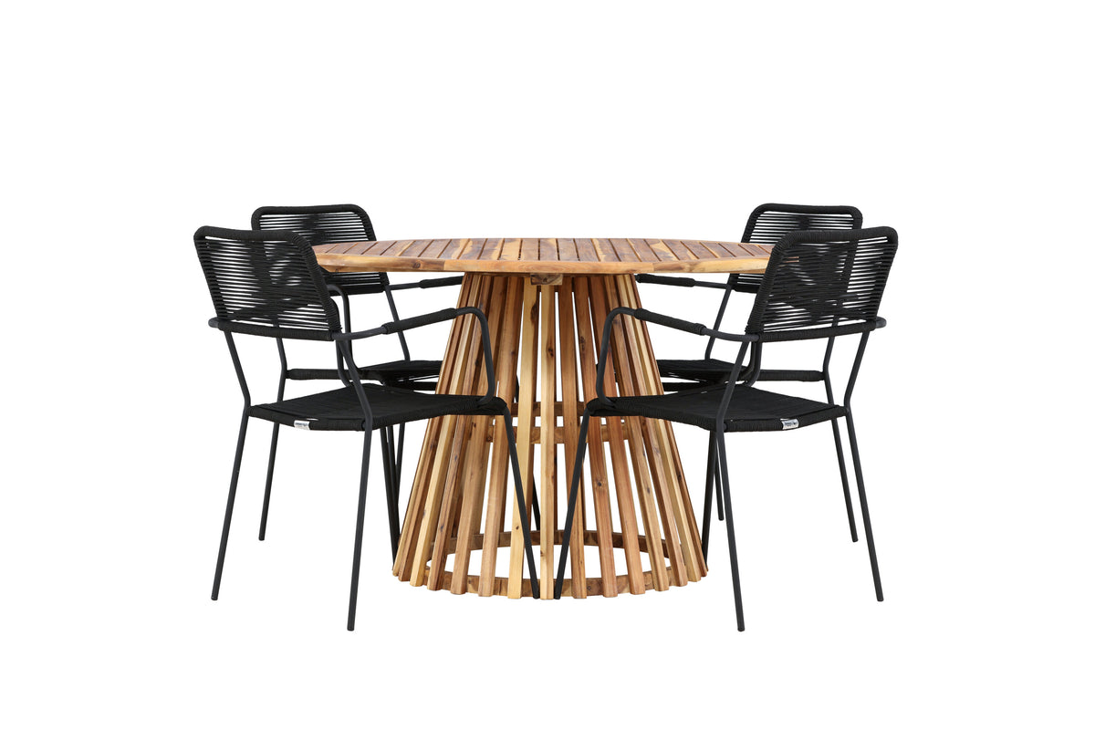 Lumpur Matbord med Lindos Stolarna – Akacia