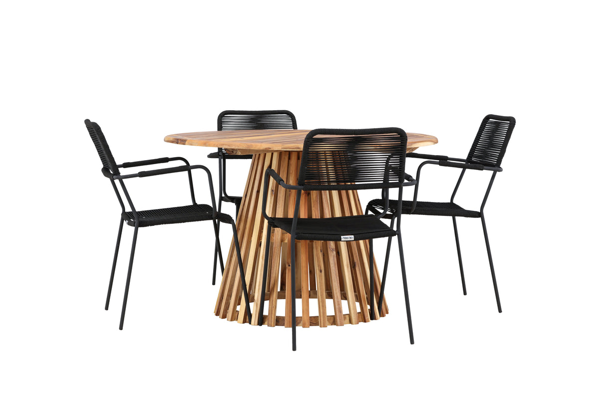 Lumpur Matbord med Lindos Stolarna – Akacia