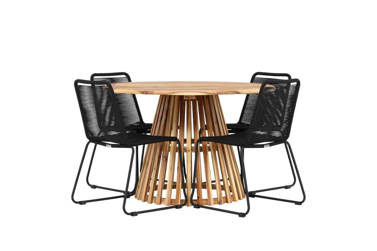 Lumpur Matbord med Lindos Stolarna – Akacia
