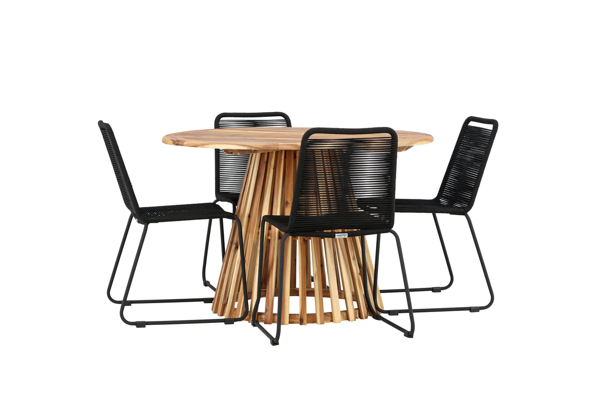 Lumpur Matbord med Lindos Stolarna – Akacia