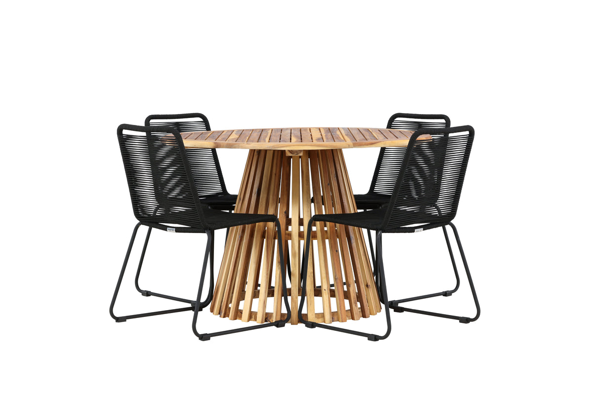 Lumpur Matbord med Lindos Stolarna – Akacia