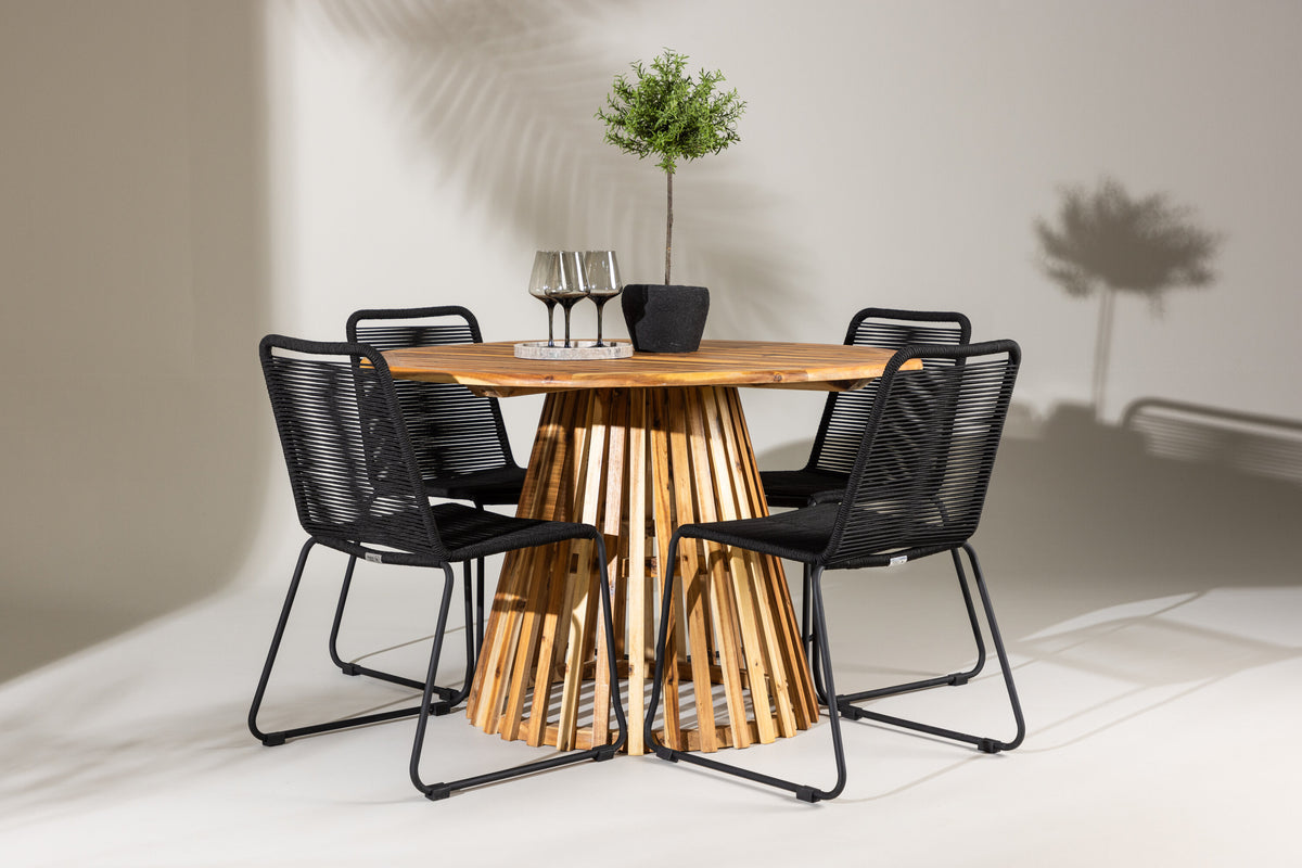 Lumpur Matbord med Lindos Stolarna – Akacia