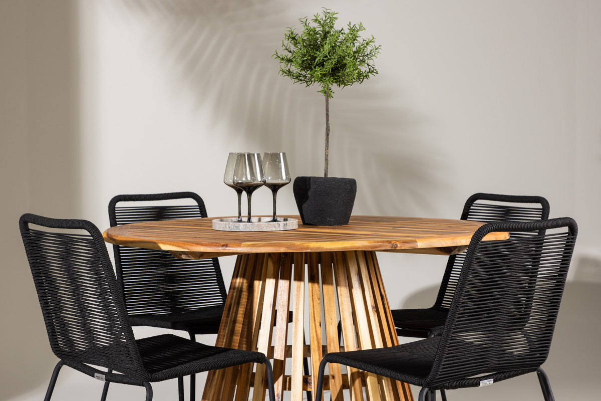 Lumpur Matbord med Lindos Stolarna – Akacia