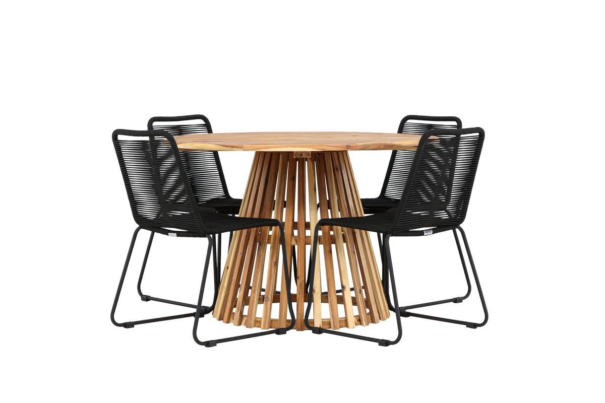 Lumpur Matbord med Lindos Stolarna – Akacia