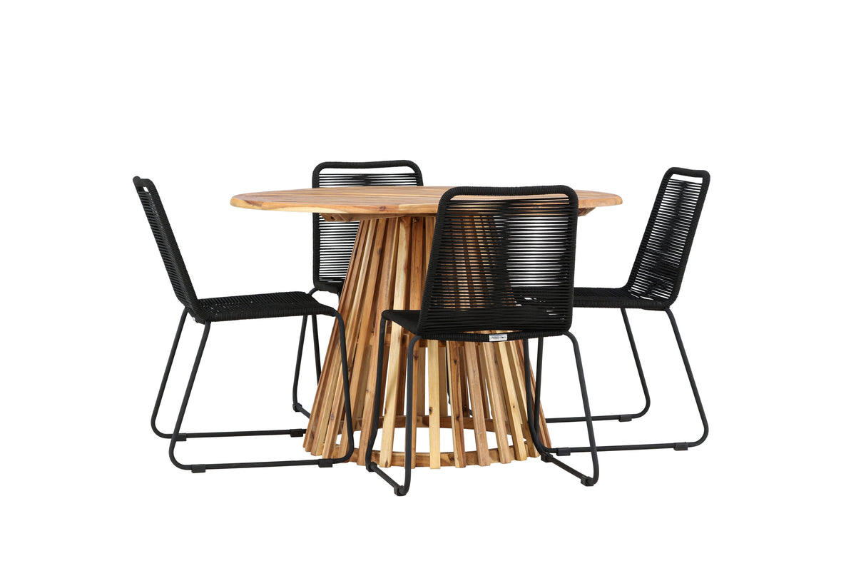 Lumpur Matbord med Lindos Stolarna – Akacia
