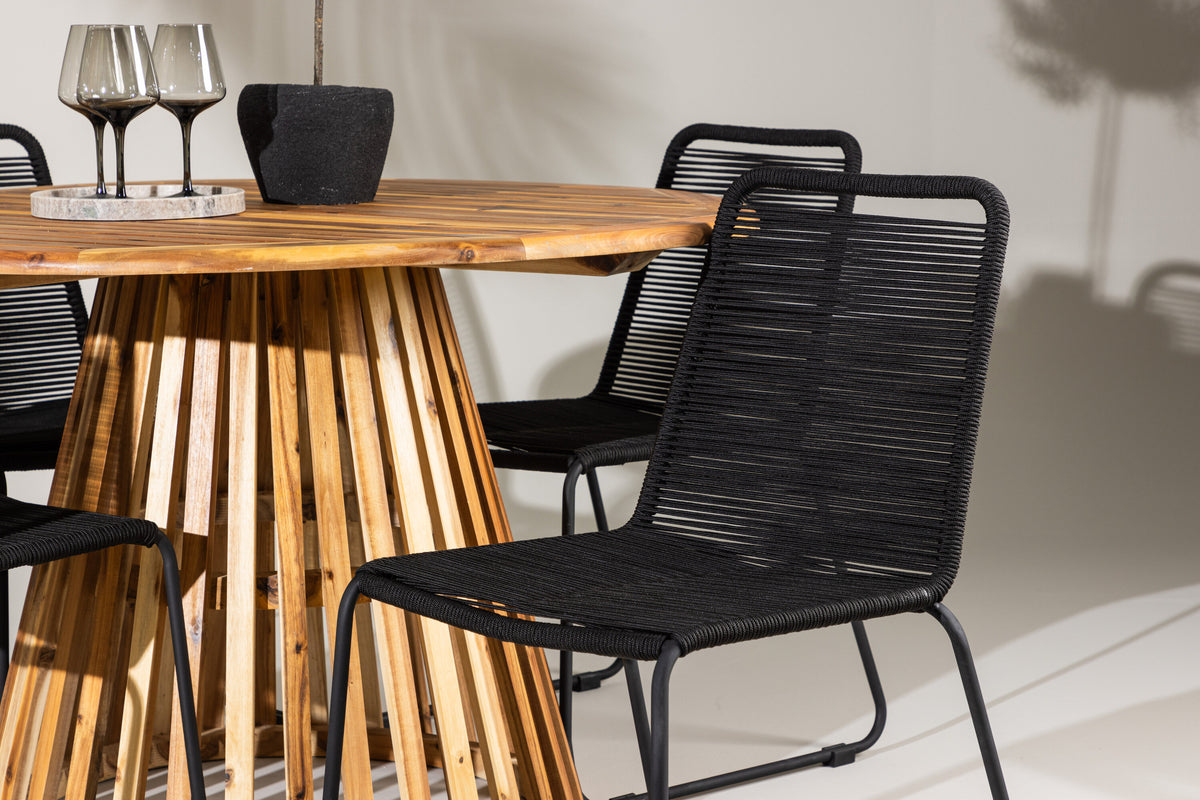 Lumpur Matbord med Lindos Stolarna – Akacia