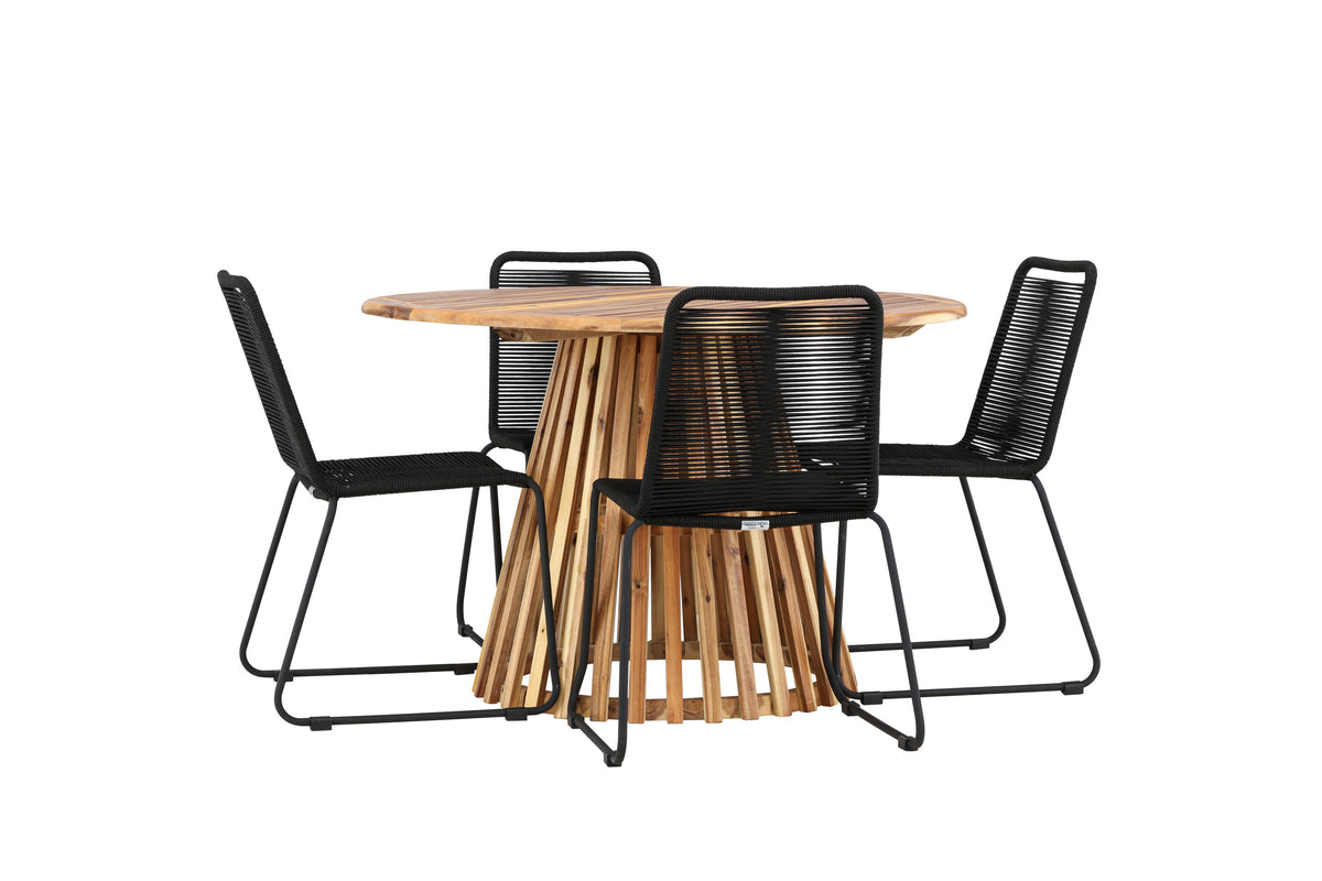 Lumpur Matbord med Lindos Stolarna – Akacia