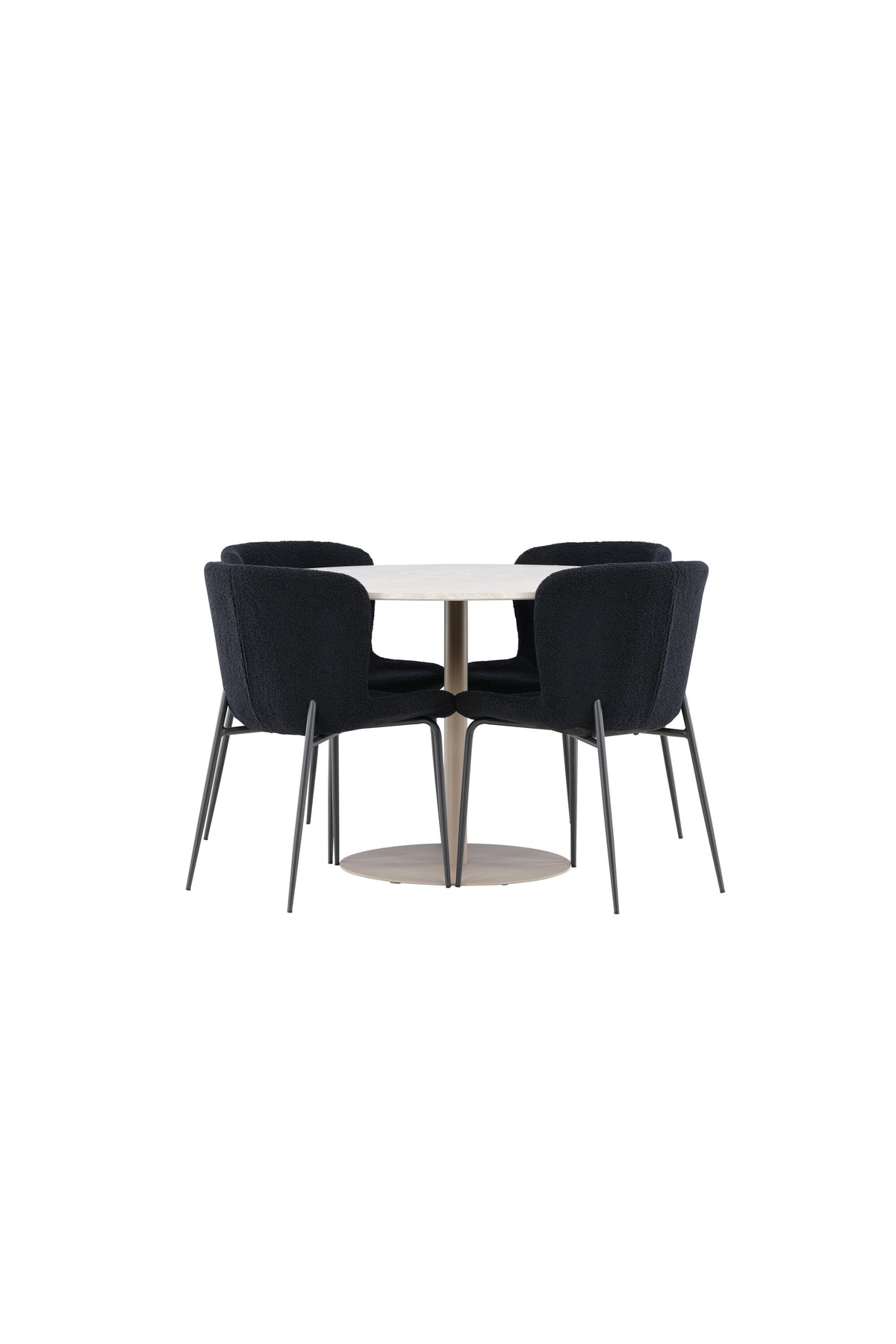 Lycke Matbord med Modesto Stolarna – MDF