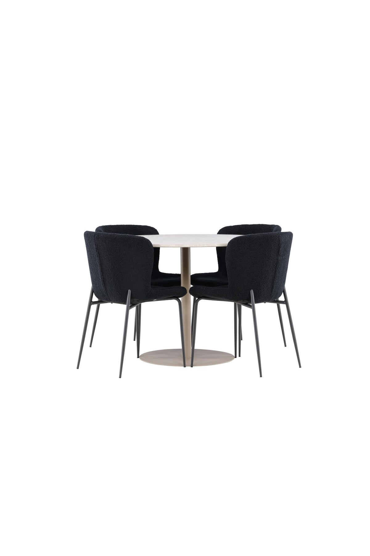 Lycke Matbord med Modesto Stolarna – MDF