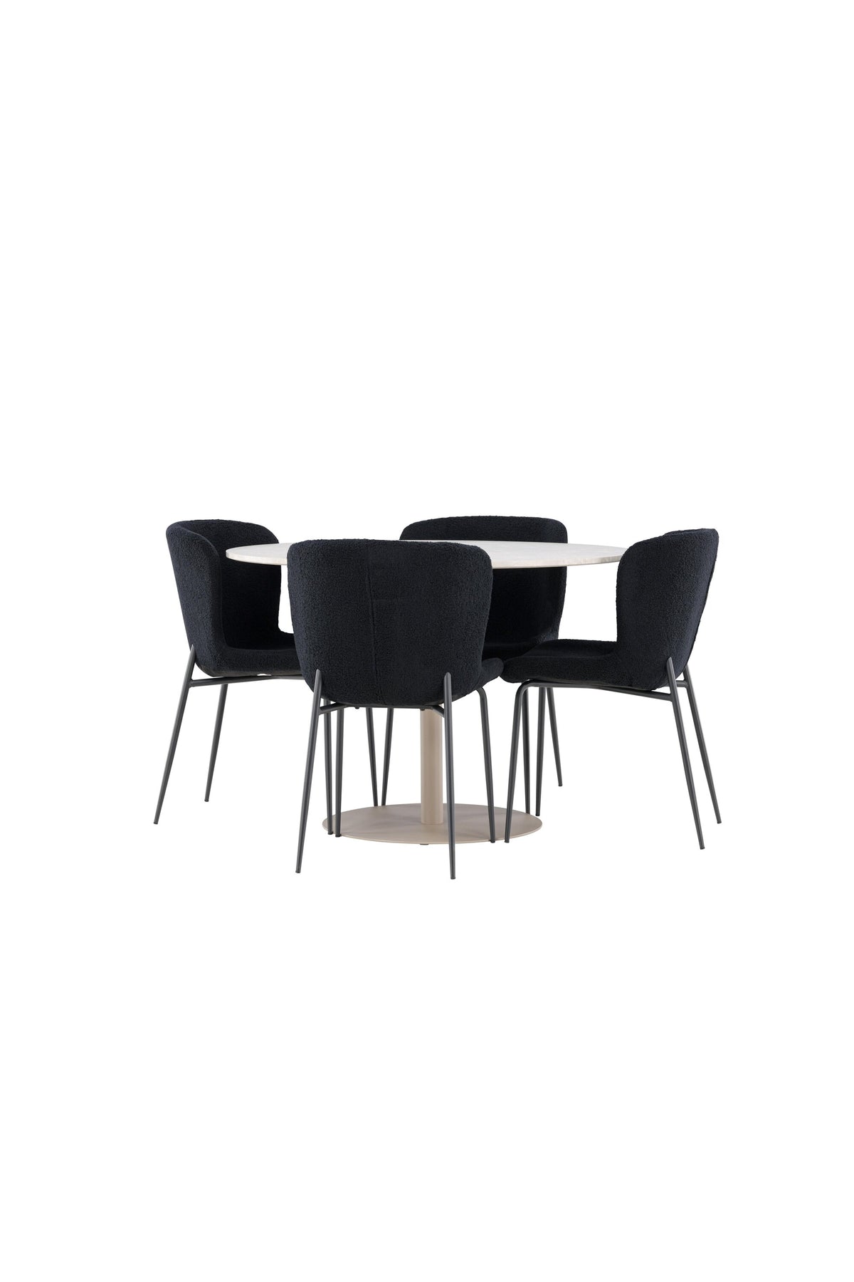 Lycke Matbord med Modesto Stolarna – MDF