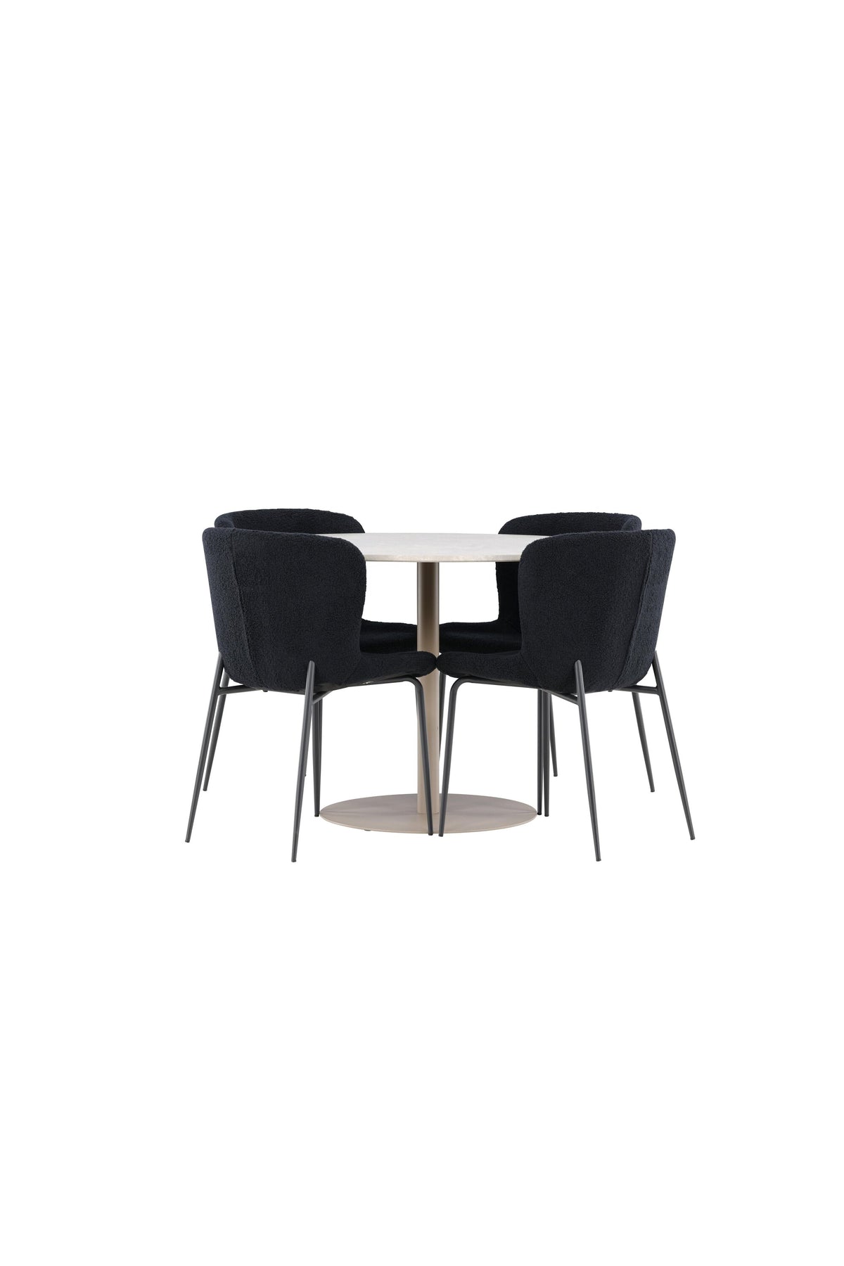 Lycke Matbord med Modesto Stolarna – MDF