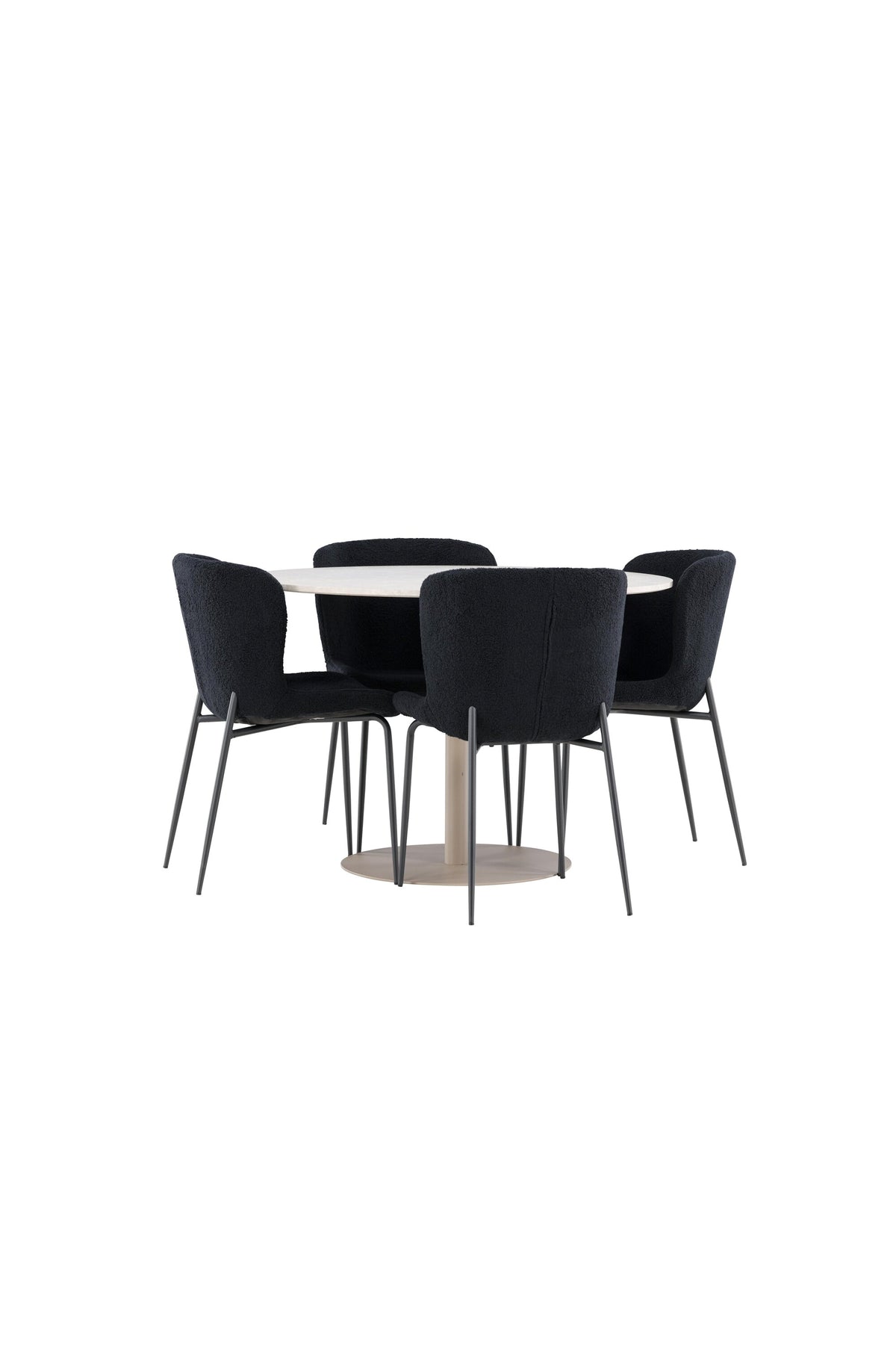 Lycke Matbord med Modesto Stolarna – MDF