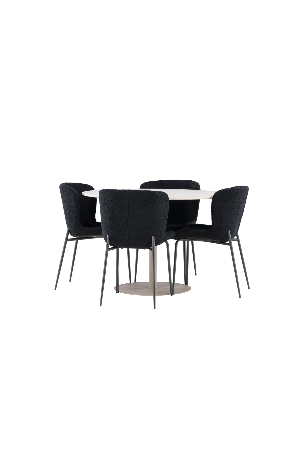 Lycke Matbord med Modesto Stolarna – MDF