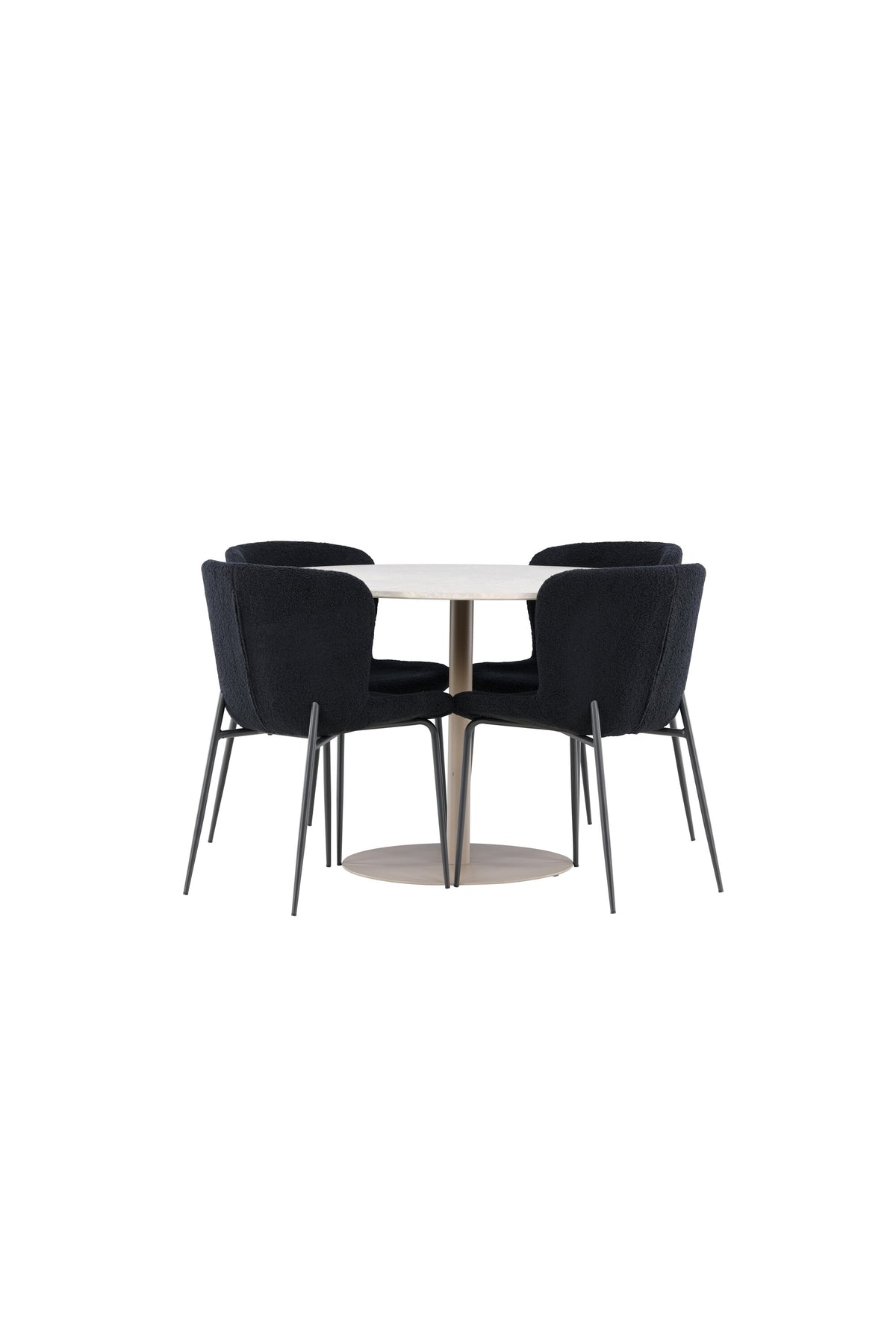 Lycke Matbord med Modesto Stolarna – MDF