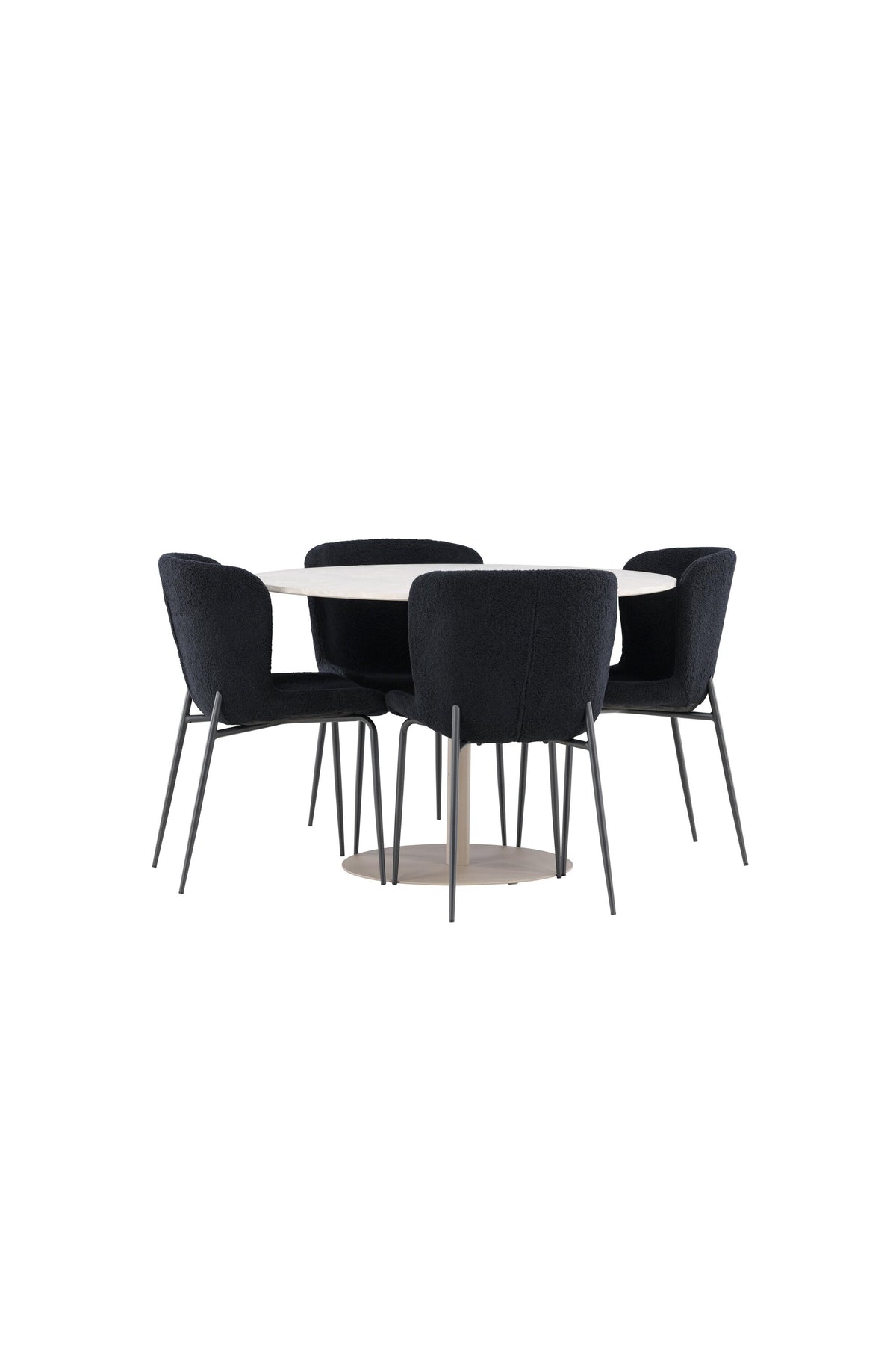 Lycke Matbord med Modesto Stolarna – MDF