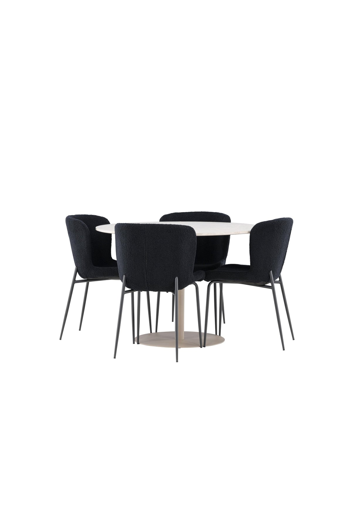 Lycke Matbord med Modesto Stolarna – MDF