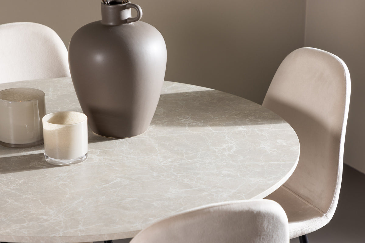 Lycke Matbord med Polar Stolarna – MDF