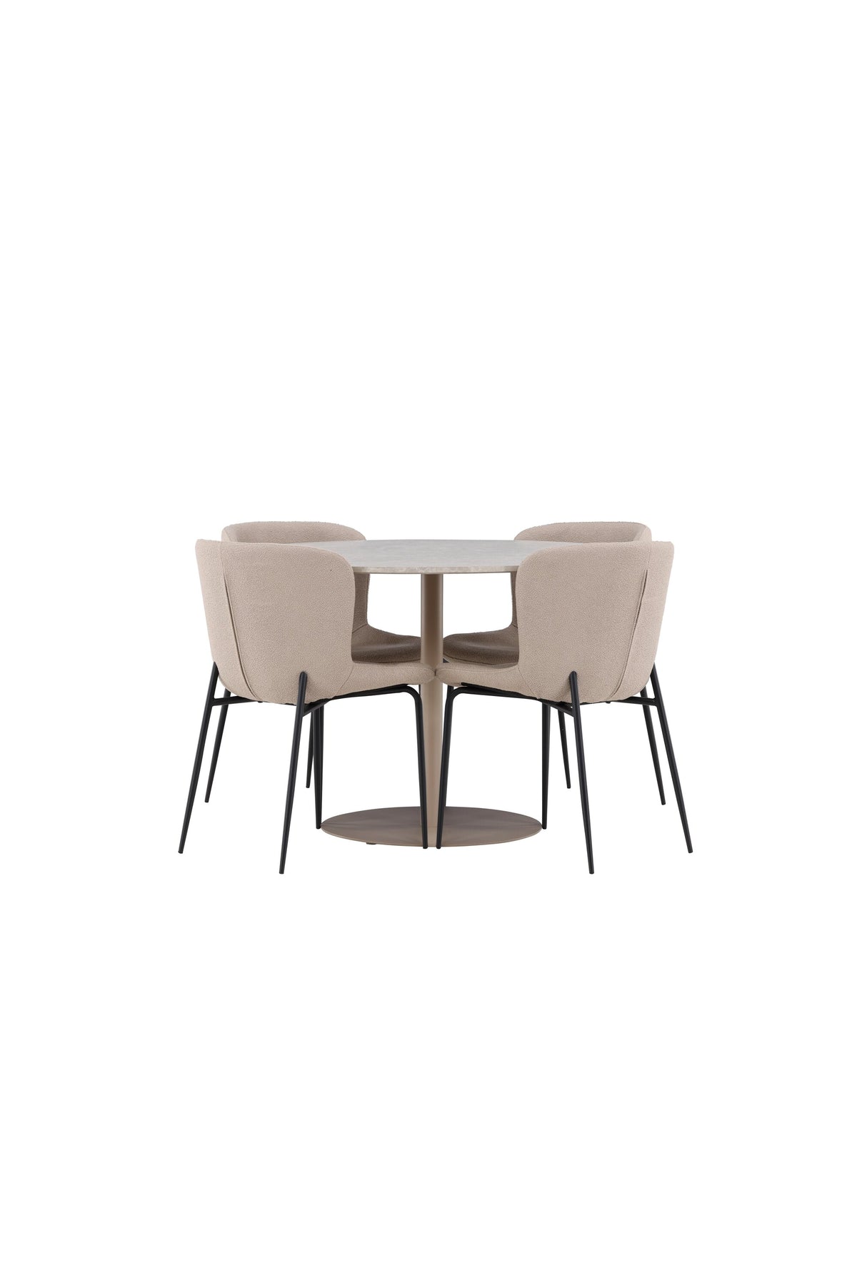 Lycke Matbord med Modesto Stolarna – MDF