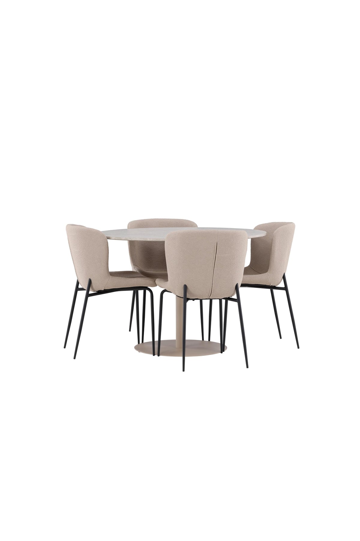 Lycke Matbord med Modesto Stolarna – MDF