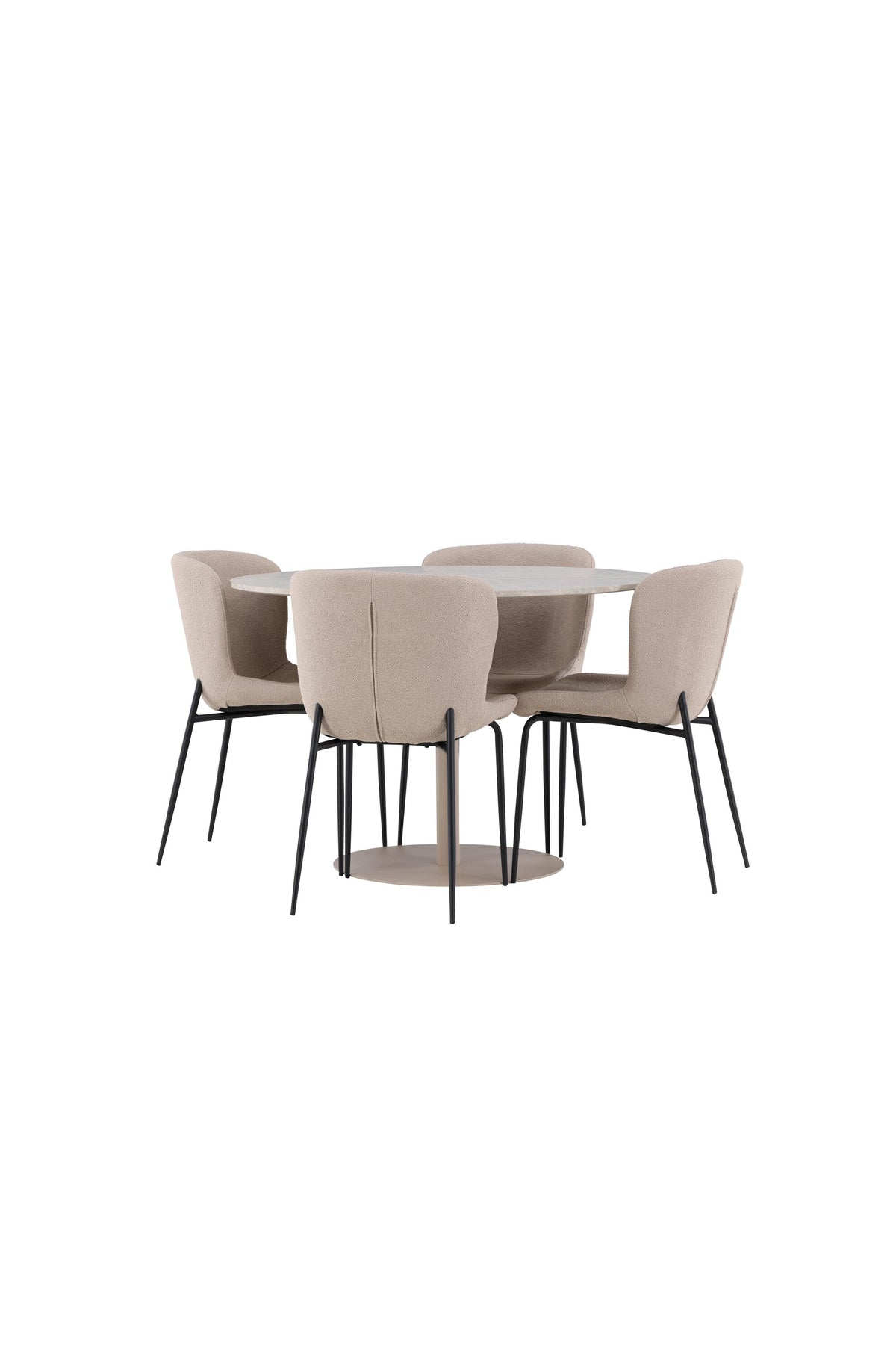 Lycke Matbord med Modesto Stolarna – MDF