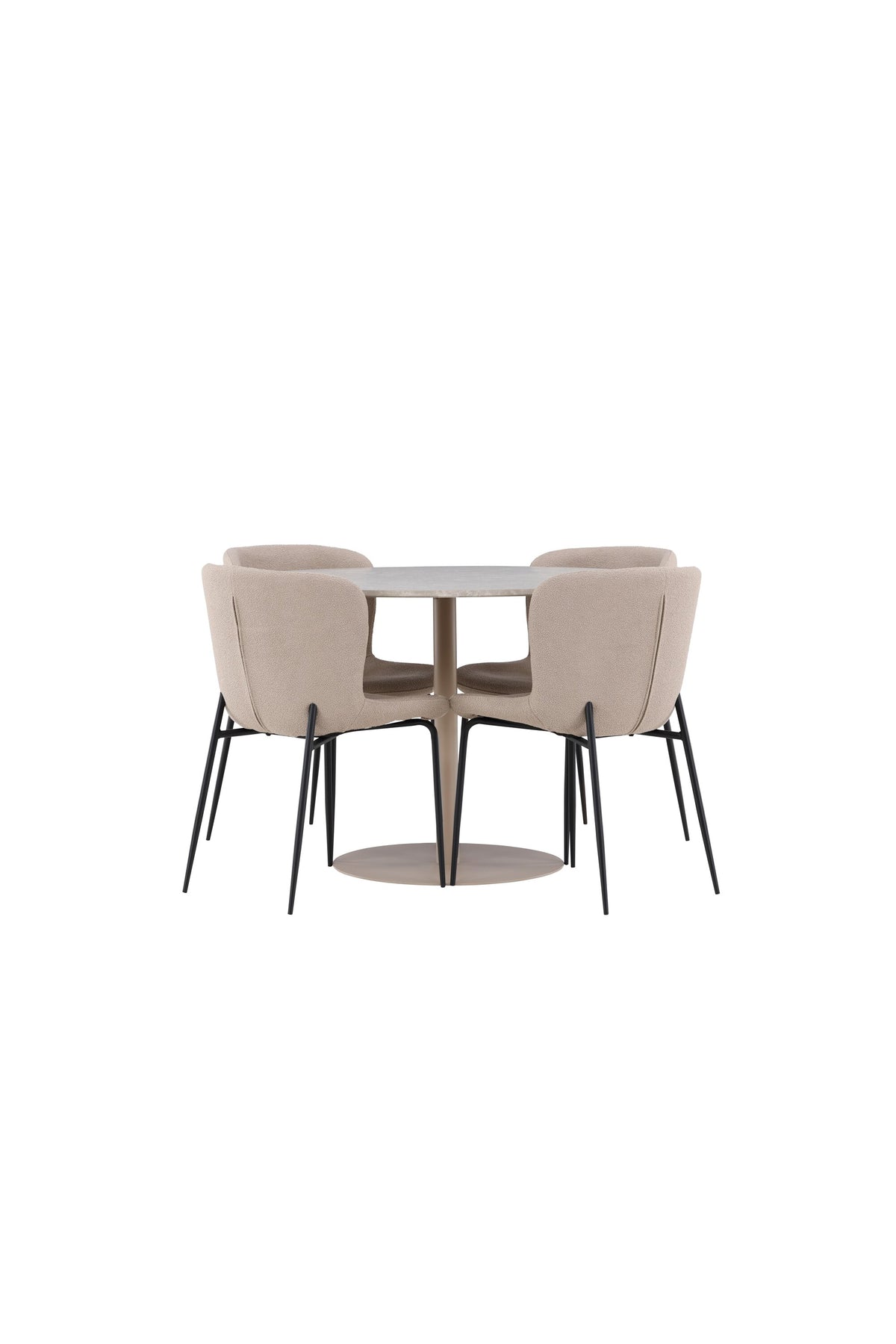 Lycke Matbord med Modesto Stolarna – MDF