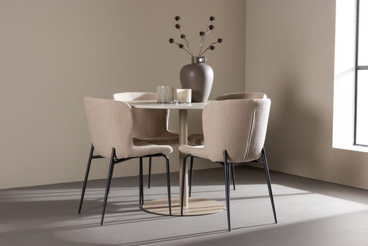 Lycke Matbord med Modesto Stolarna – MDF