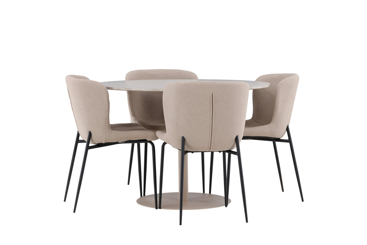 Lycke Matbord med Modesto Stolarna – MDF