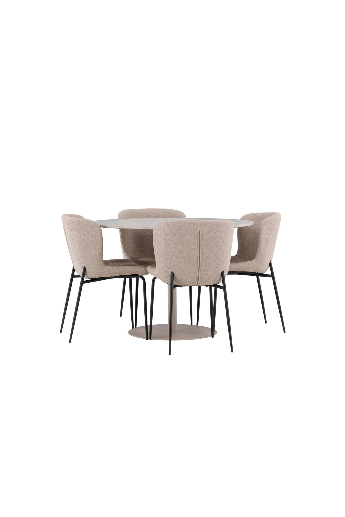 Lycke Matbord med Modesto Stolarna – MDF
