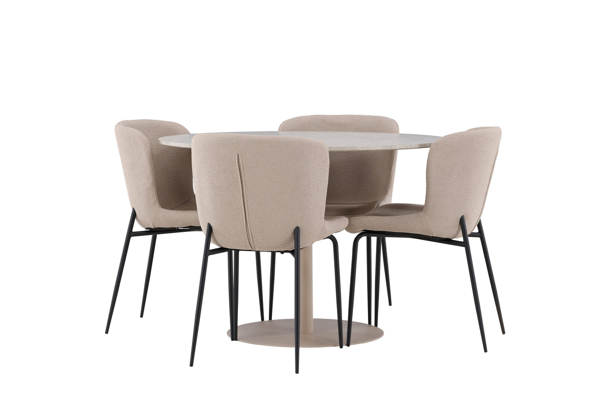 Lycke Matbord med Modesto Stolarna – MDF