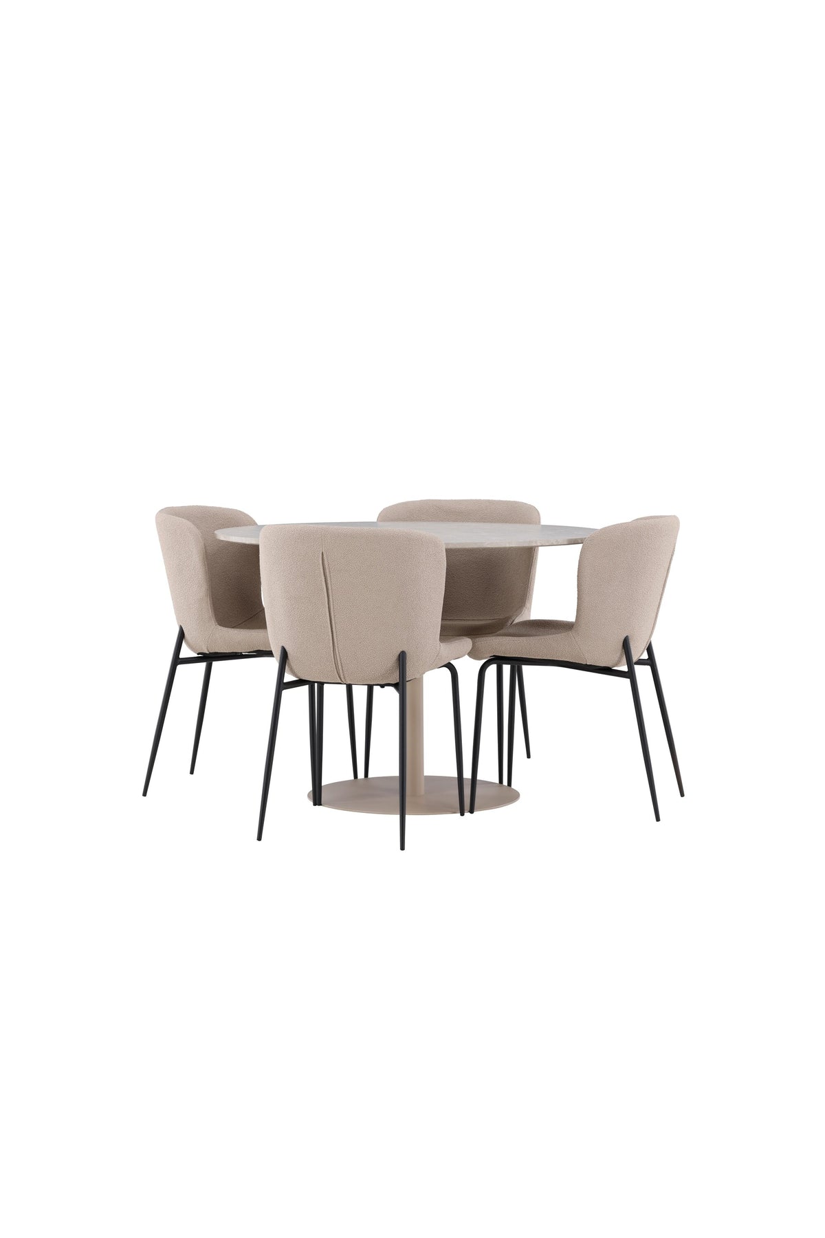 Lycke Matbord med Modesto Stolarna – MDF